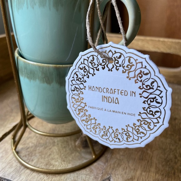 ☕️Demitasse Set with Holder! NWT! Beautiful colors! - Picture 10 of 13